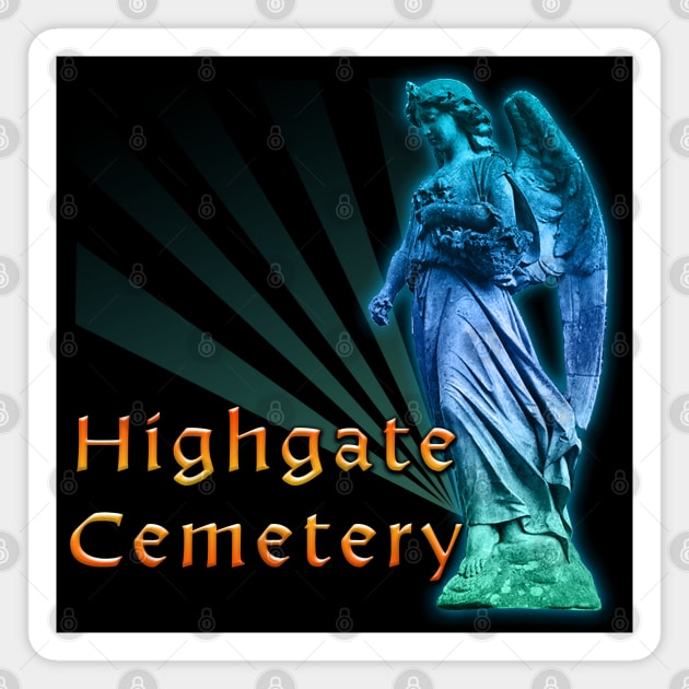 Highgate Cemetery Angel Magnet by Shawnsonart